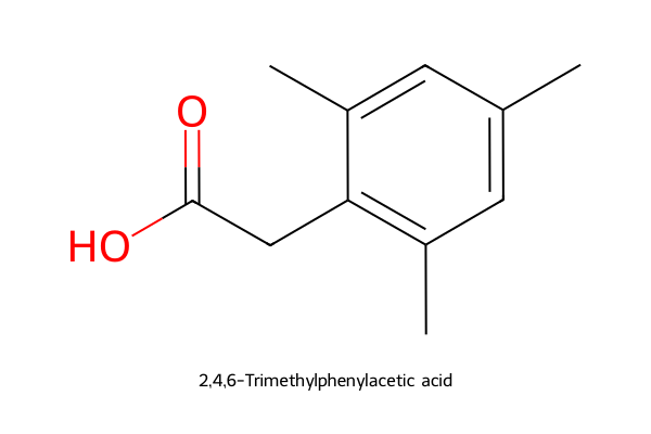 2,4,6-Trimethylphenylacetic acid Strukturformel