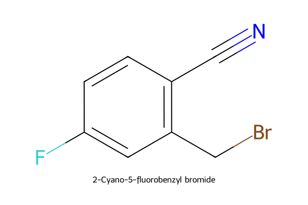 2-Cyano-5-fluorobenzyl bromide Strukturformel